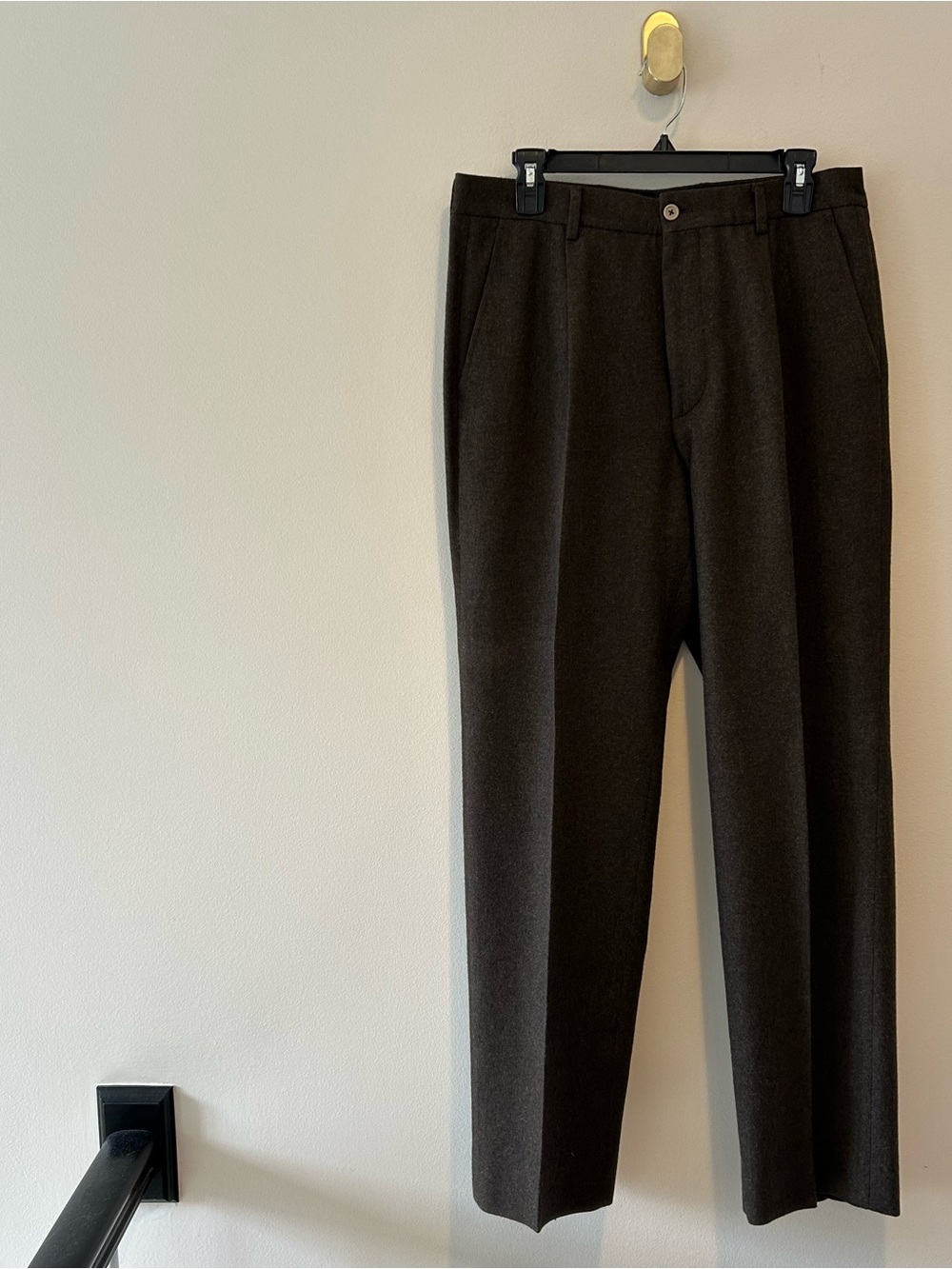 Structure Men's Brown Dress Pants Classic Pleated Front 33x32